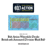 British 11th Armoured Division (Black Bull) decal sheet